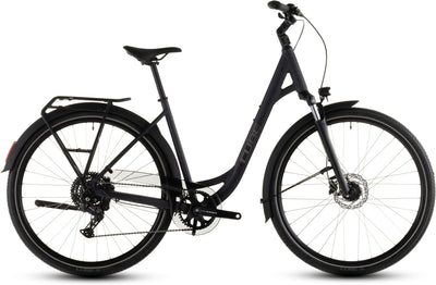 2026 Cube Cube Touring One Easy Entry Hybrid Bike In Night And Chrome