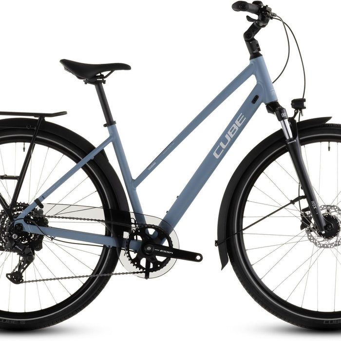2026 Cube Cube Touring One Trapeze Hybrid Bike In Bluebird And Grey