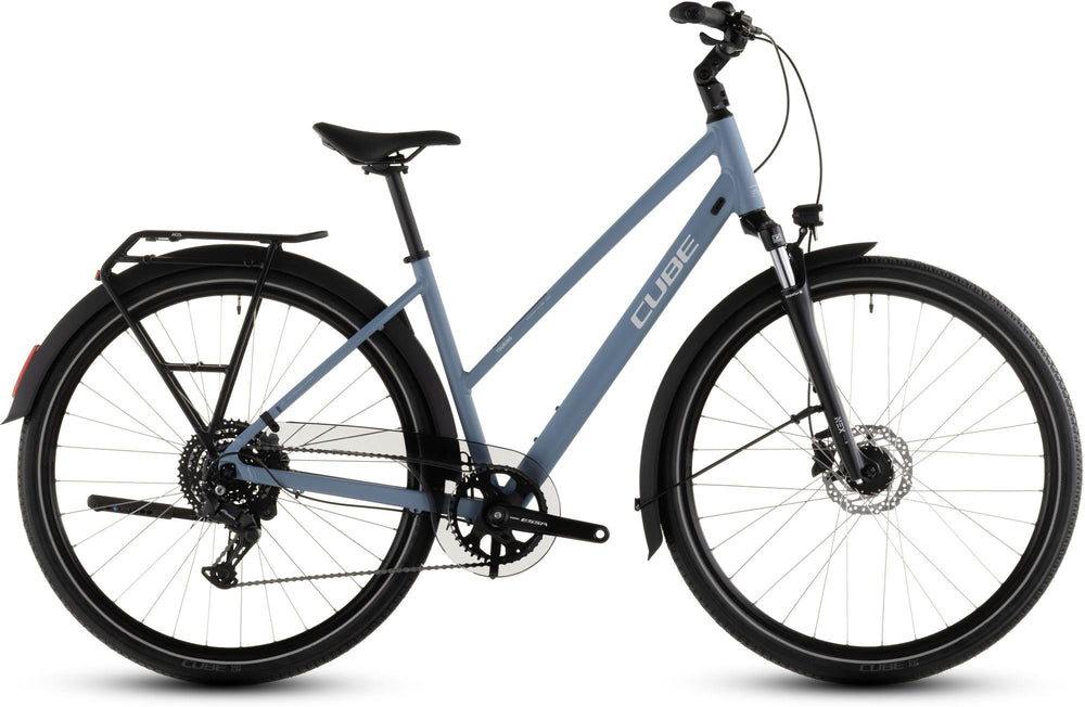 2026 Cube Cube Touring One Trapeze Hybrid Bike In Bluebird And Grey