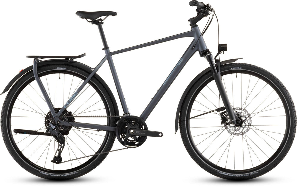 2026 Cube Cube Kathmandu Exc Hybrid Bike In Metallicgrey And Chrome