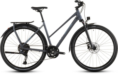 2026 Cube Cube Kathmandu Exc Trapeze Hybrid Bike In Metallicgrey And Chrome