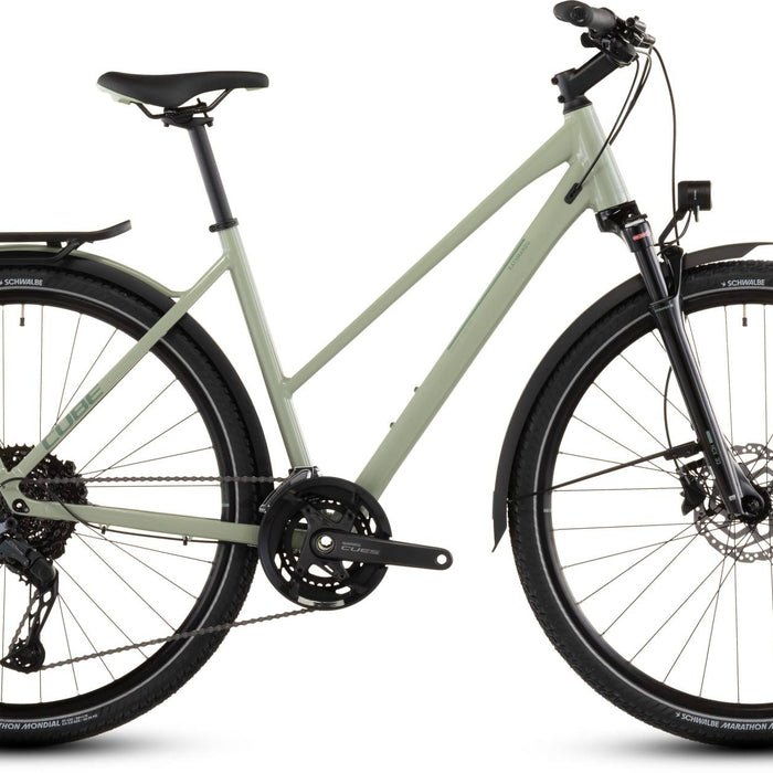 2026 Cube Cube Kathmandu Exc Trapeze Hybrid Bike In Pea And Grey
