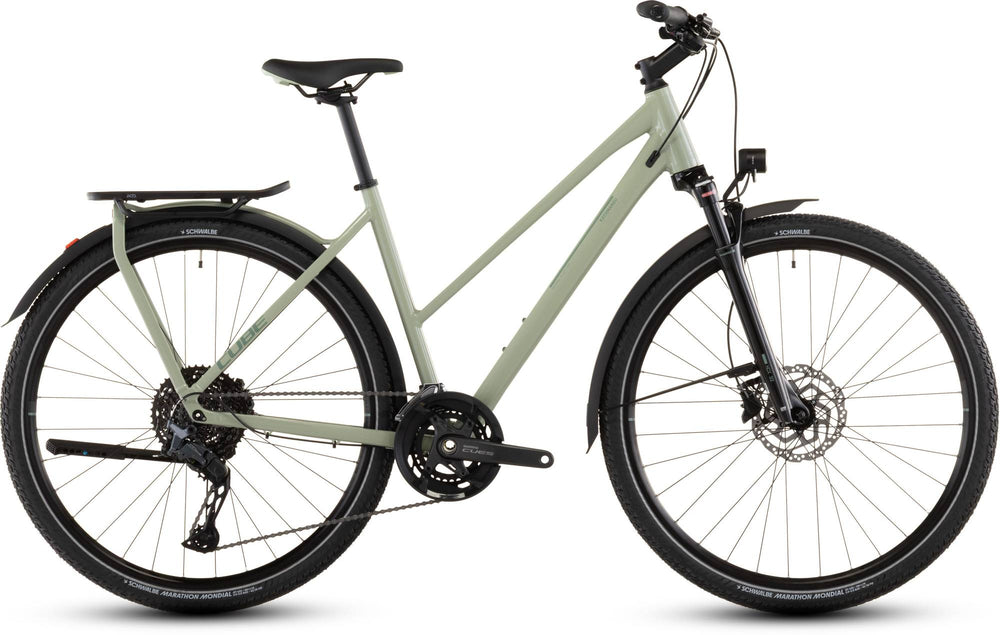 2026 Cube Cube Kathmandu Exc Trapeze Hybrid Bike In Pea And Grey