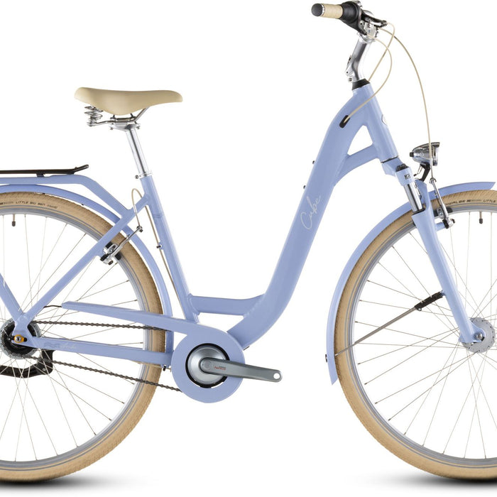 2026 Cube Cube Aruba Easy Entry Hybrid Bike In Blueblossom And Cream