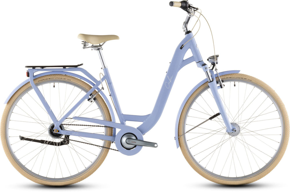 2026 Cube Cube Aruba Easy Entry Hybrid Bike In Blueblossom And Cream