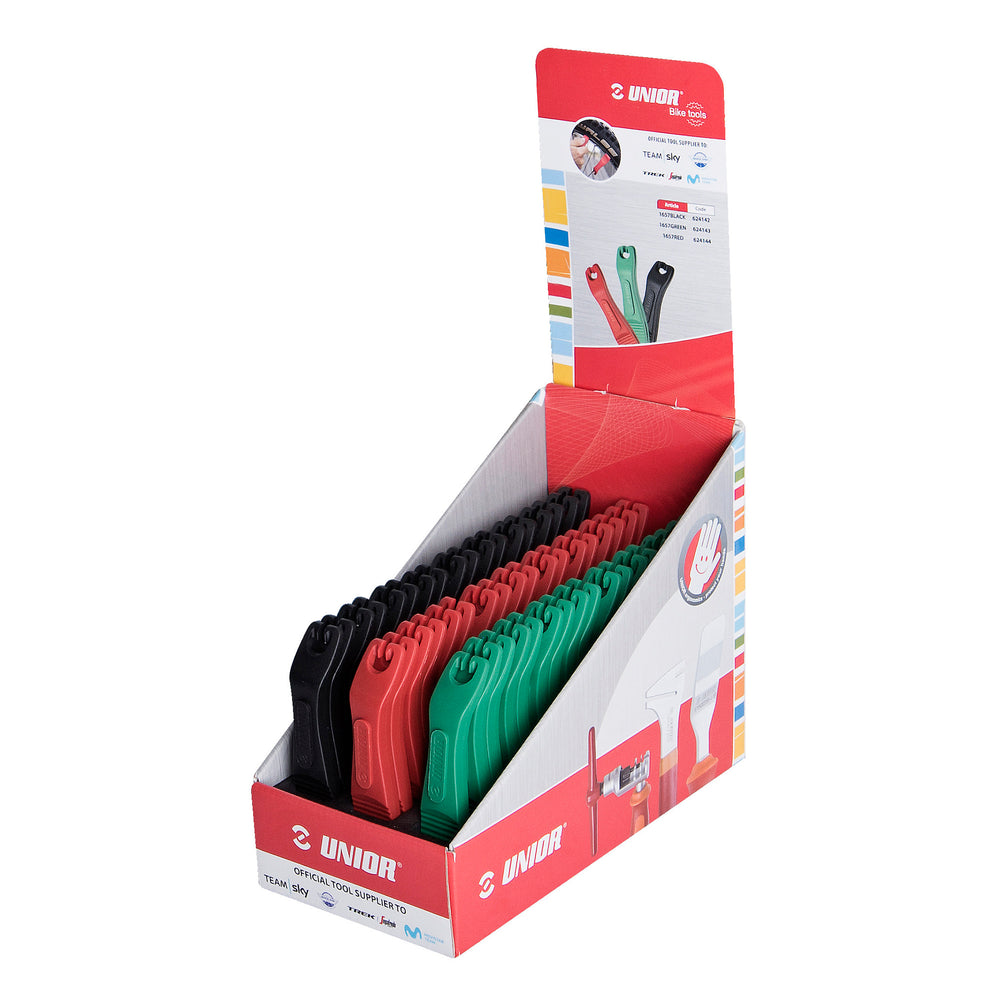 Unior Set Of Tyre Levers In A Box, 27 Pairs
