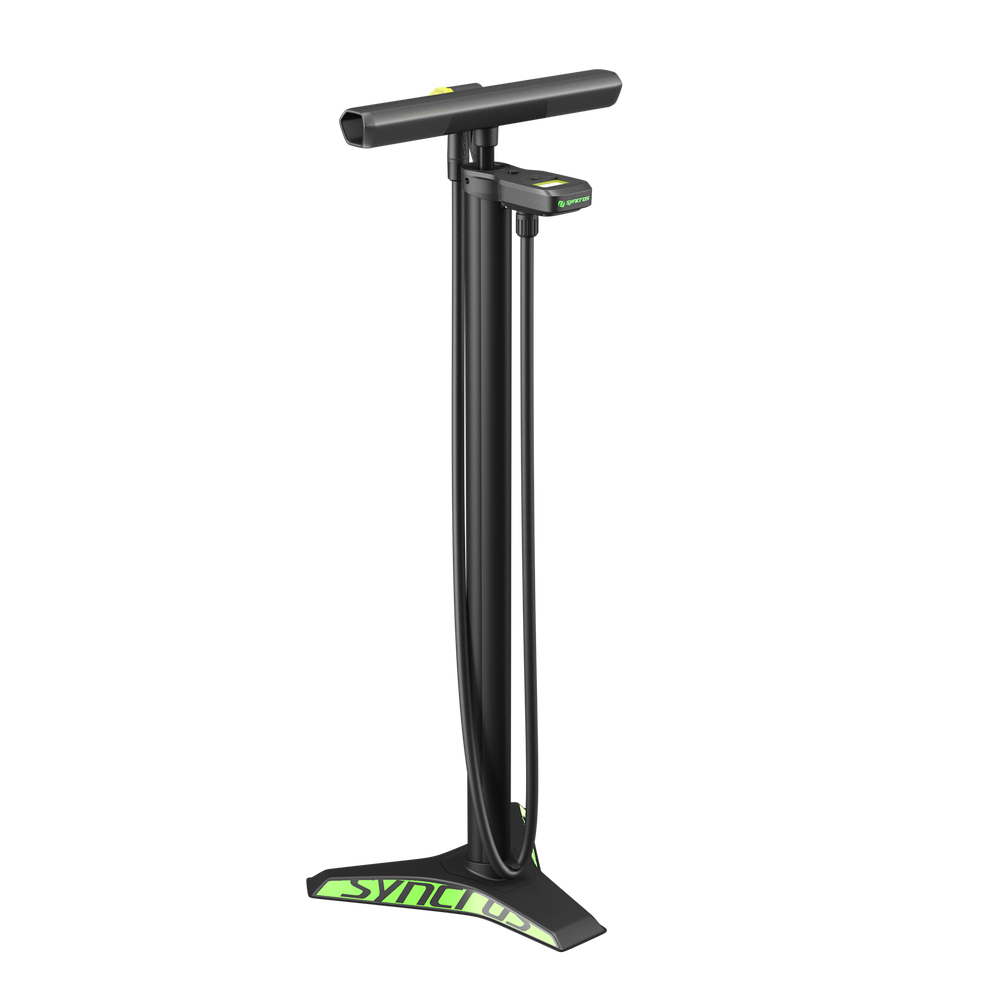Syncros Vernon 2.0 Digital Floor Pump in Matt Black/Green, view 2