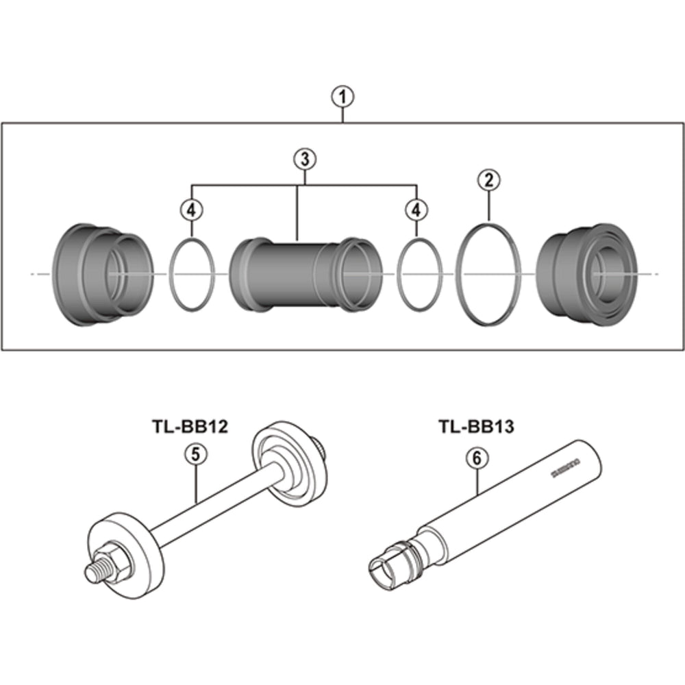 Shimano SM-BB91-41A spacer, 2.5 mm