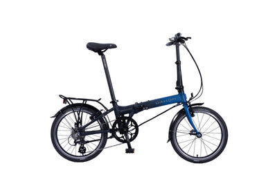 Dahon Mariner D8 folding bike in Ocean Blue, side view