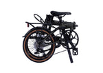 Dahon K9 folding bike in Forest Green, folded
