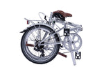 Dahon Boardwalk D7 20" folding bike in Silver Grey, folded