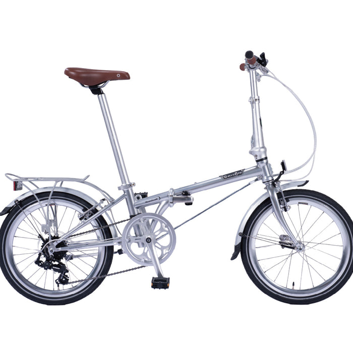 Dahon Boardwalk D7 20" folding bike in Silver Grey, side view
