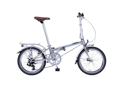 Dahon Boardwalk D7 20" folding bike in Silver Grey, side view
