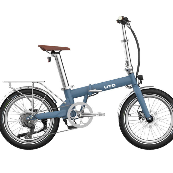 UTO Afternoon Vintage OG20 Electric Folding Bike in Satin Blue