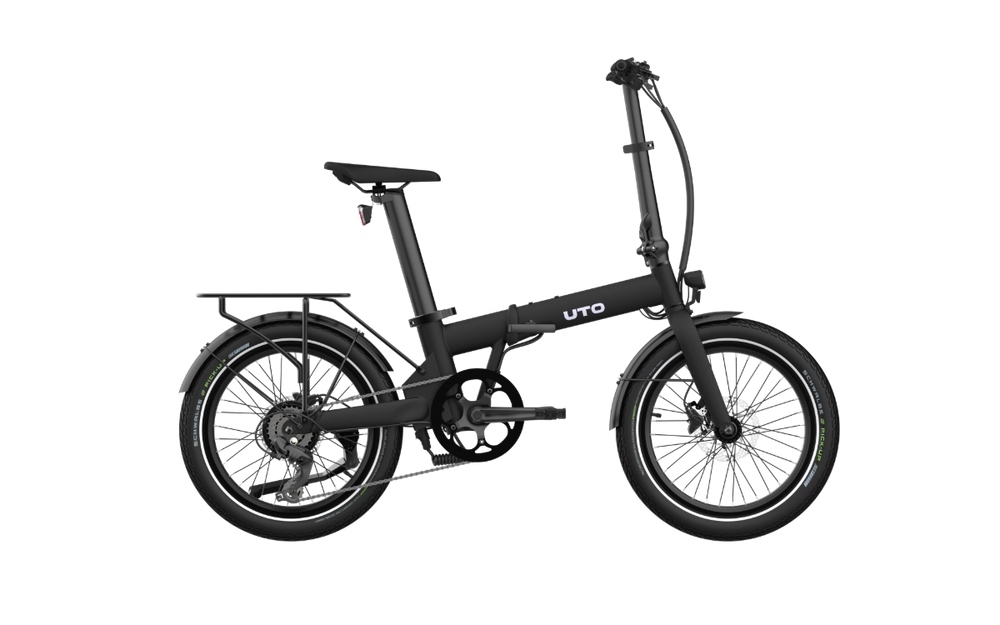 UTO Afternoon OG20 Electric Folding Bike in Onyx Black