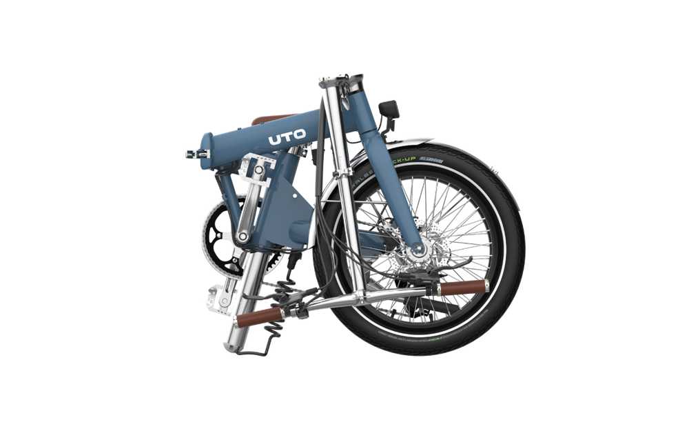 UTO Afternoon Vintage OG20 Electric Folding Bike in Satin Blue