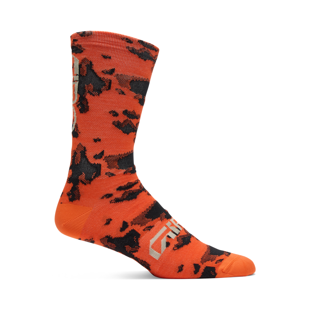 2026 GIRO Seasonal Merino Unisex Cycling Socks in Motion Orange