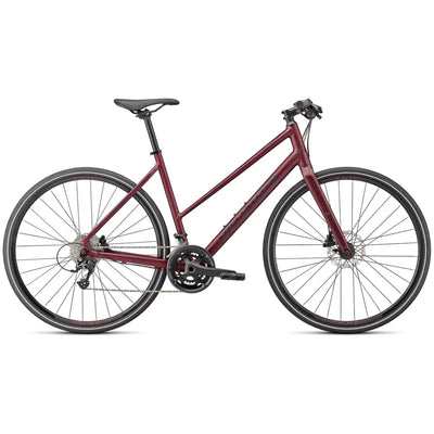 Specialized Sirrus 3.0 Step-Through Hybrid Bike in Maroon