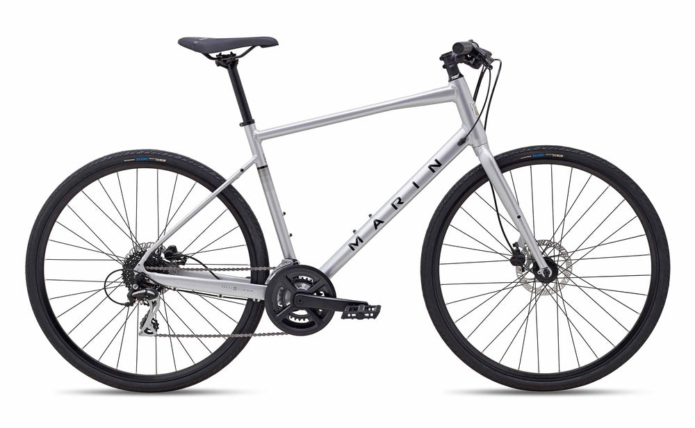 2025 Marin Fairfax 2 Hybrid Bike in Silver