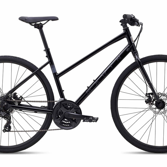 2025 Marin Fairfax 1 ST Hybrid Bike in Black