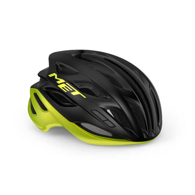 2023 MET Estro MIPS Road Cycling Helmet in Black Lime Yellow Metallic