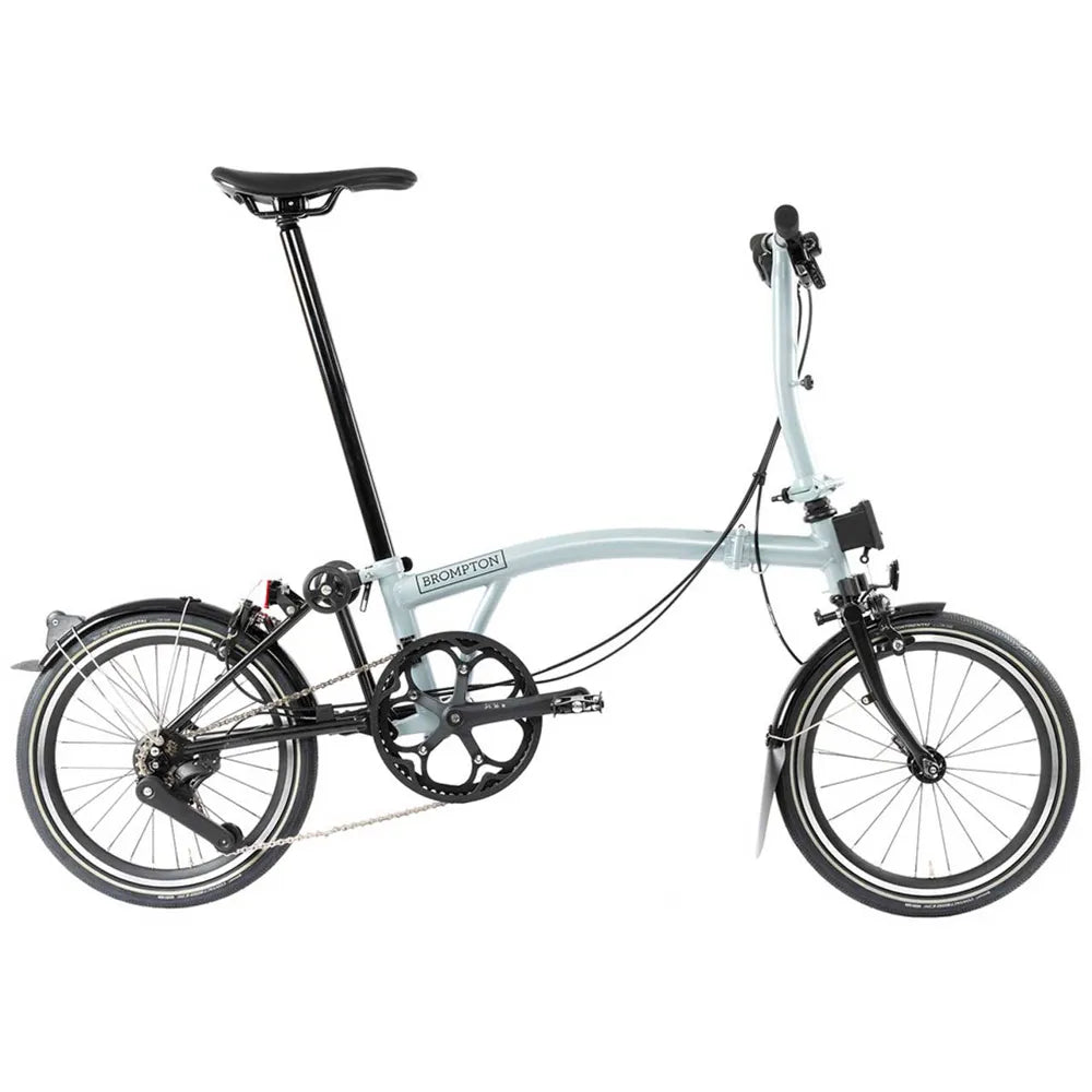 2024 Brompton P Line Urban Low Folding Bike in Lunar Ice