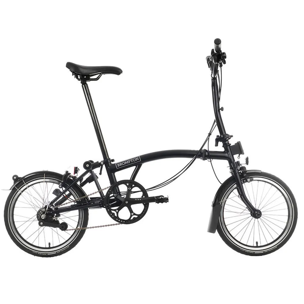 2025 Brompton C Line Explore Mid with Rack 6 Speed Folding Bike Black