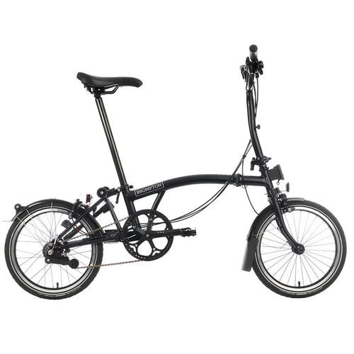2025 Brompton C Line Explore Mid with Rack 6 Speed Folding Bike Black