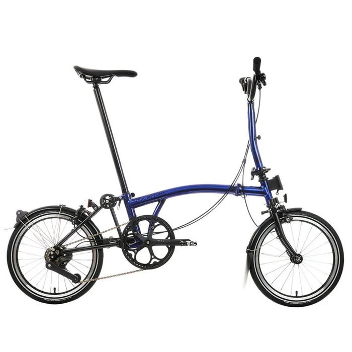 2025 Brompton P Line Explore 12 Speed Mid in Bolt Blue Lacquer