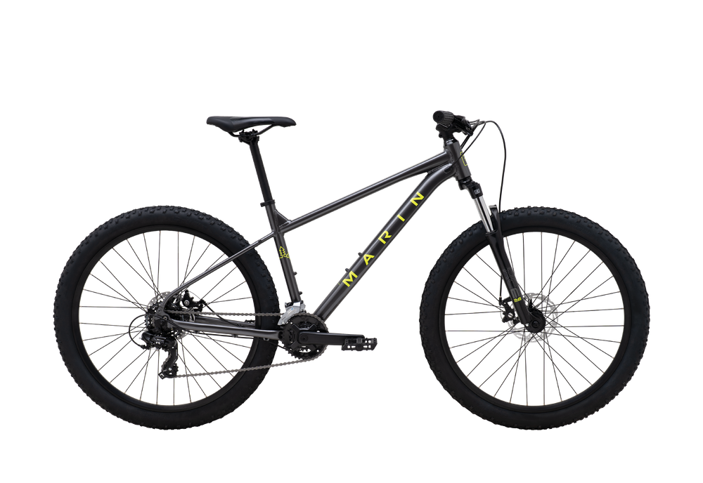 2026 Marin Bolinas Ridge 1 Hardtail Mountain Bike in Charcoal/Yellow