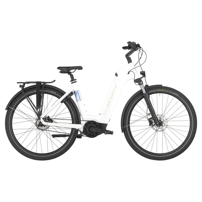Ex-Demo 2025 Scott Sub 40 Belt Wave Electric Bike in Bianco White