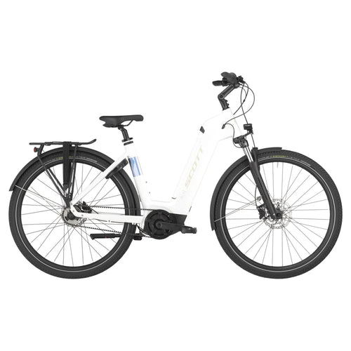 Ex-Demo 2025 Scott Sub 40 Belt Wave Electric Bike in Bianco White