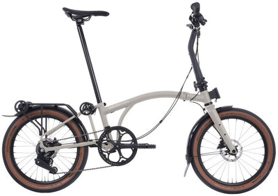 2026 Brompton G Line Folding Gravel Bike with Rack in Traildust White