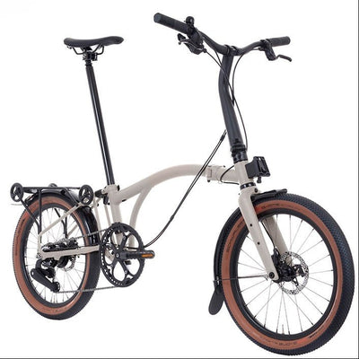 2026 Brompton G Line Folding Gravel Bike with Rack in Traildust White