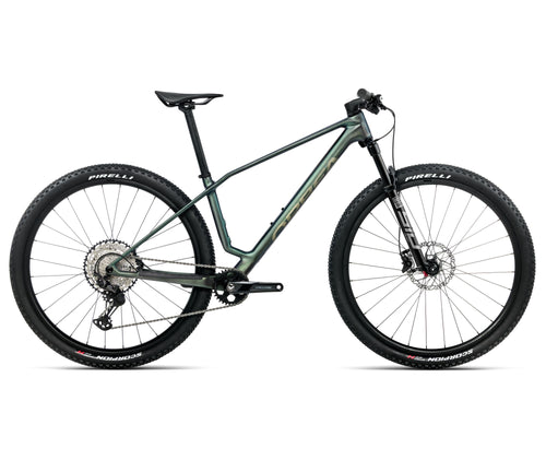 2026 Orbea Alma M30 Deore Carbon Hardtail Mountain Bike in Seaweed Carbon View