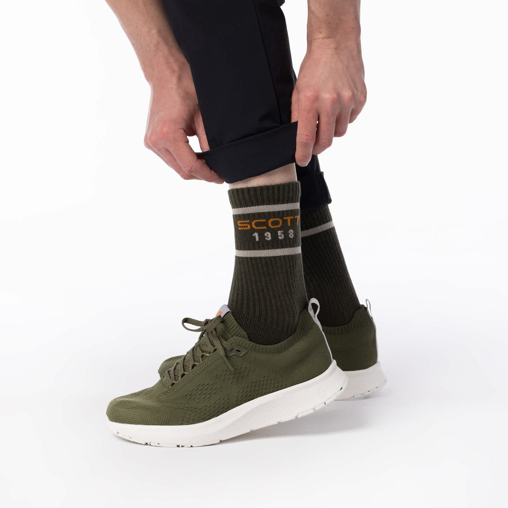SCOTT Retro Casual Crew Sock (Pack 3) in Tranquil Green, view 3