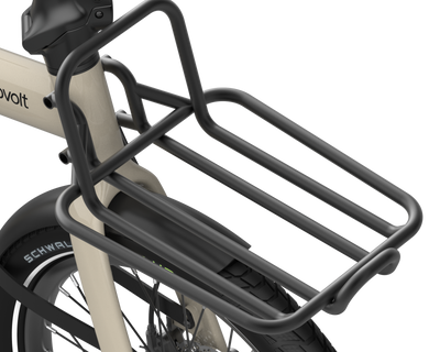 UTO Afternoon PRO20 Front Pizza Rack fitted to the bike
