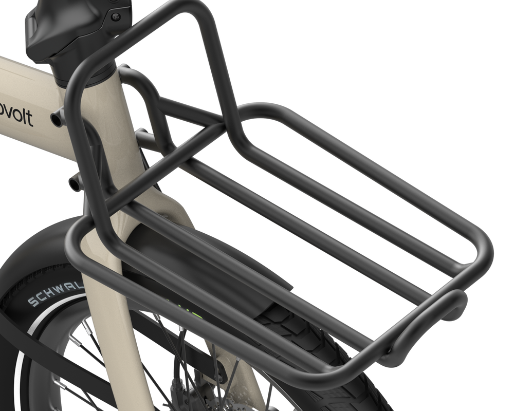 UTO Afternoon PRO20 Front Pizza Rack fitted to the bike