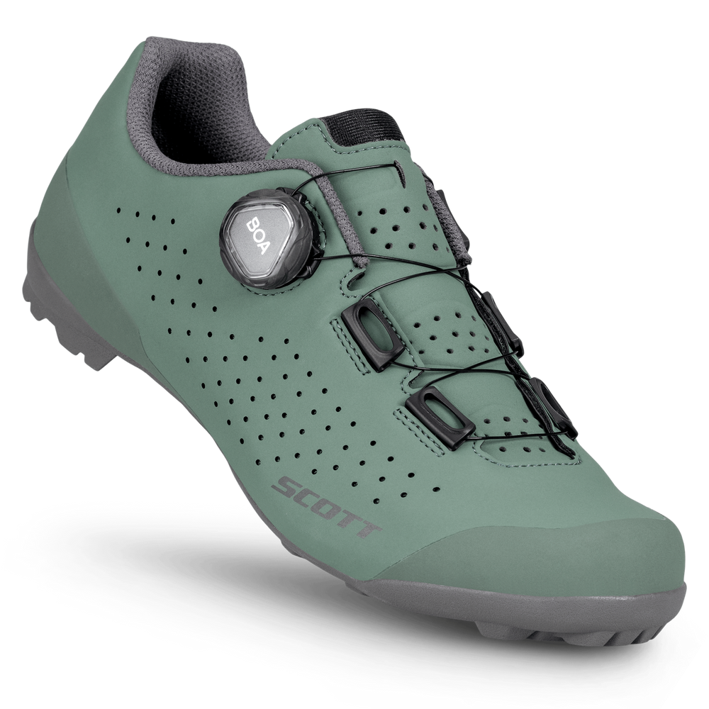 SCOTT Gravel Pro Women's Shoe in Green/Grey, main view