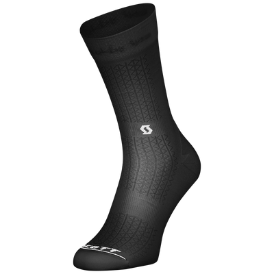 SCOTT Performance Crew Sock in Black/White, main view