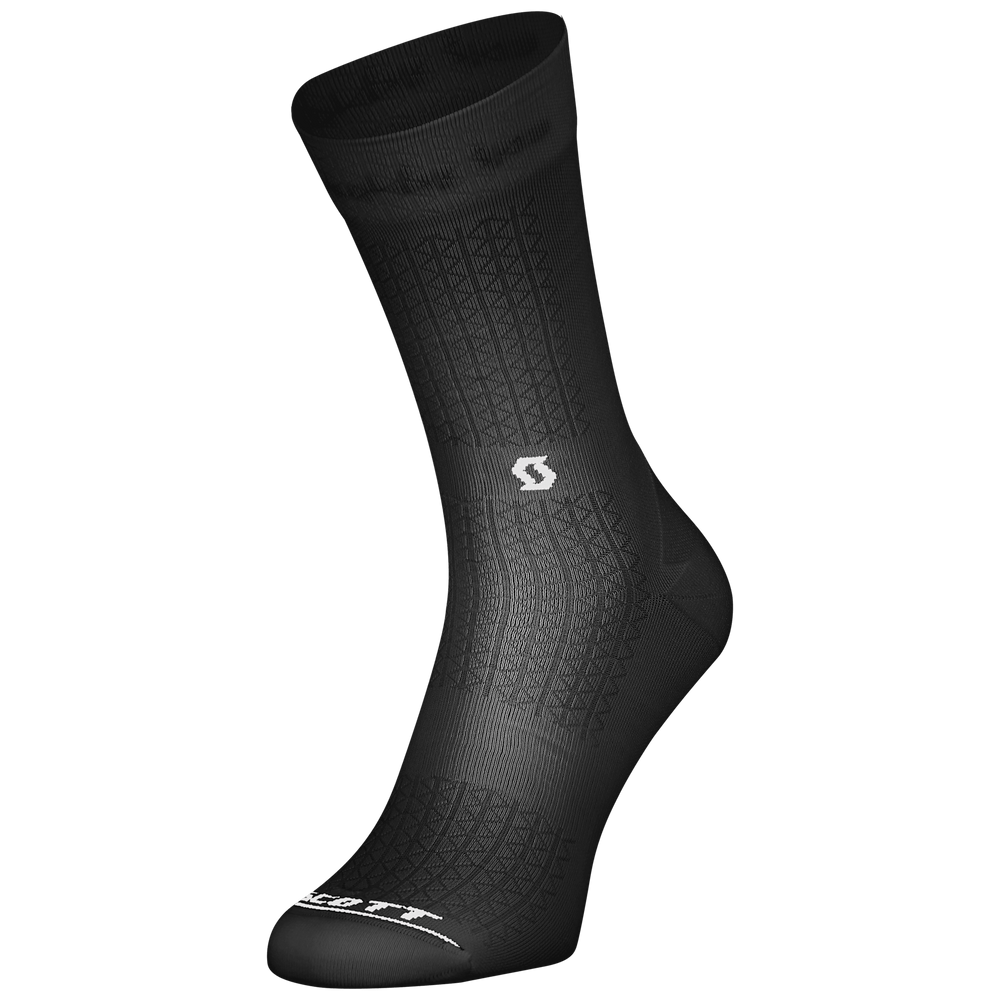 SCOTT Performance Crew Sock in Black/White, main view