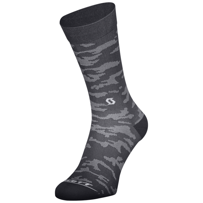 SCOTT Trail Camo Crew Sock in Dark Grey/White, main view