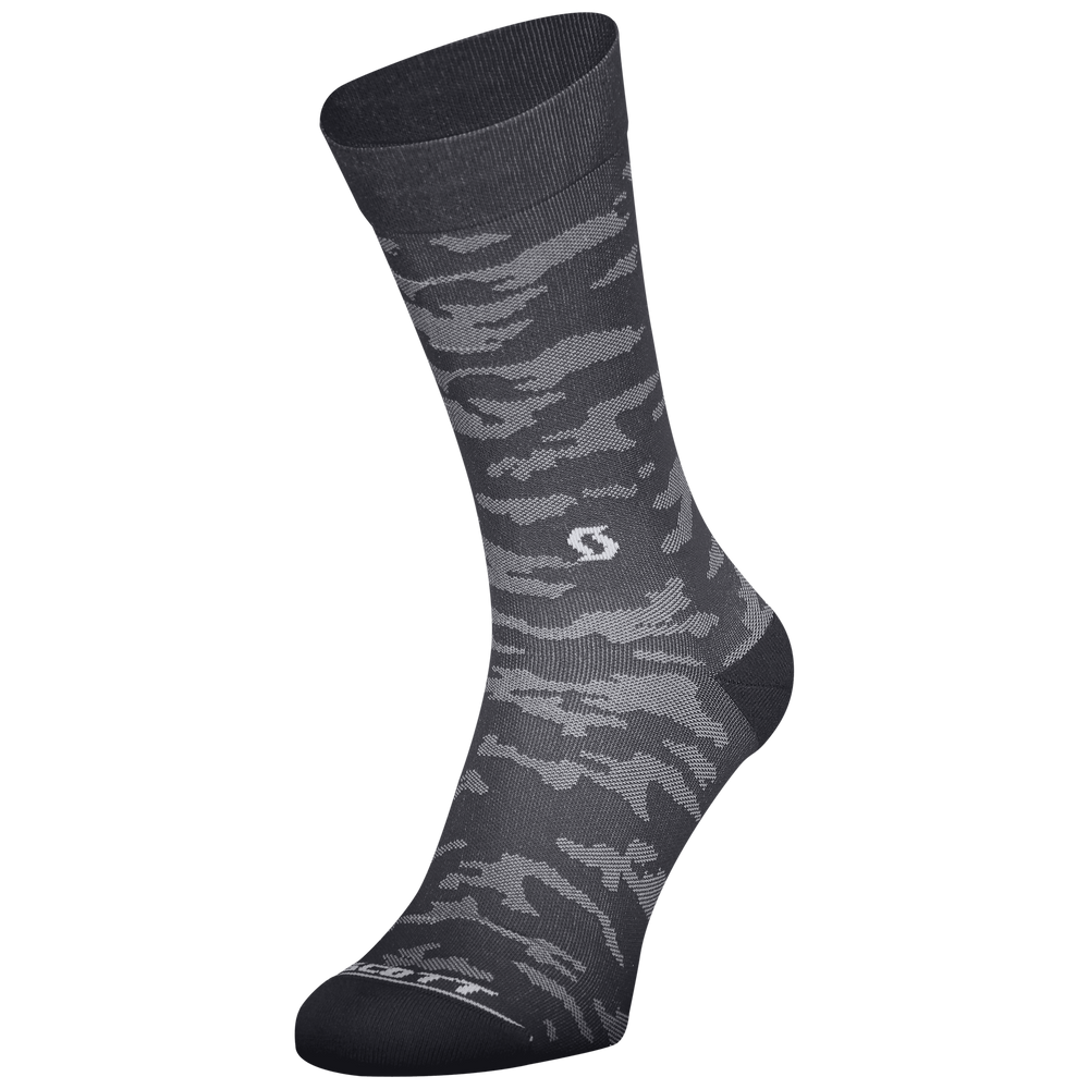SCOTT Trail Camo Crew Sock in Dark Grey/White, main view