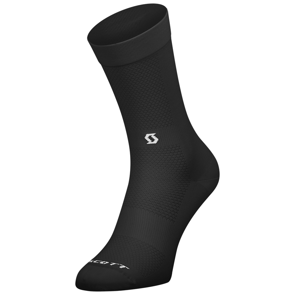 SCOTT Performance No Shortcuts Crew Sock in Black/White, main view