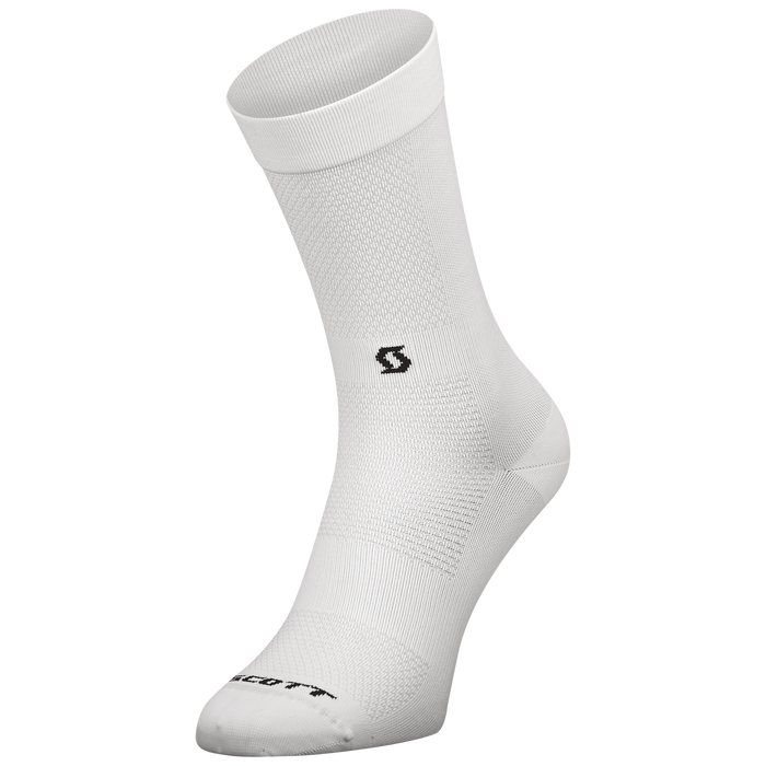 SCOTT Performance No Shortcuts Crew Sock in White/Black, main view