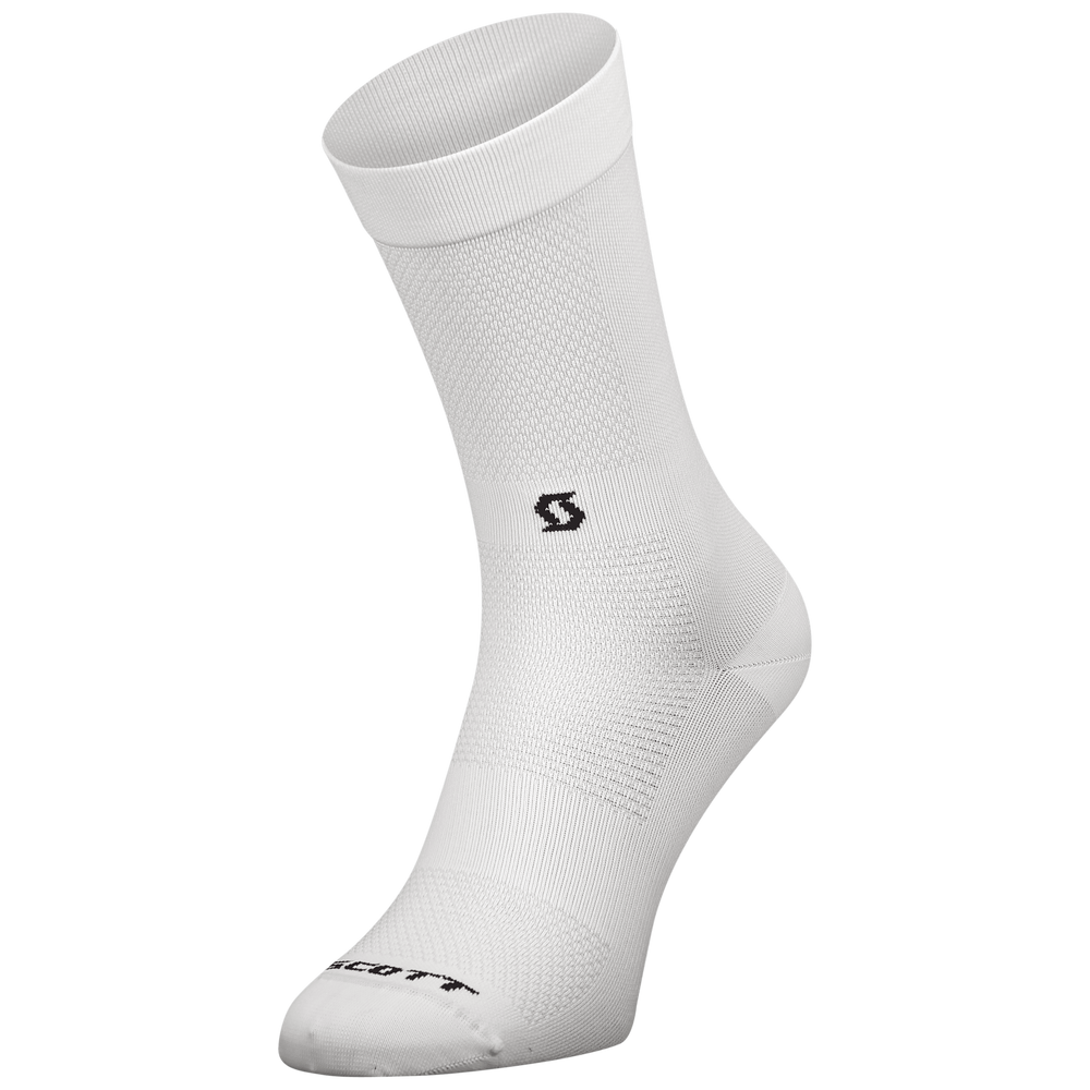 SCOTT Performance No Shortcuts Crew Sock in White/Black, main view