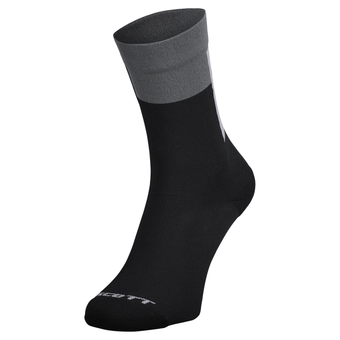 SCOTT Block Stripe Crew Sock in Black/Dark Grey, main view