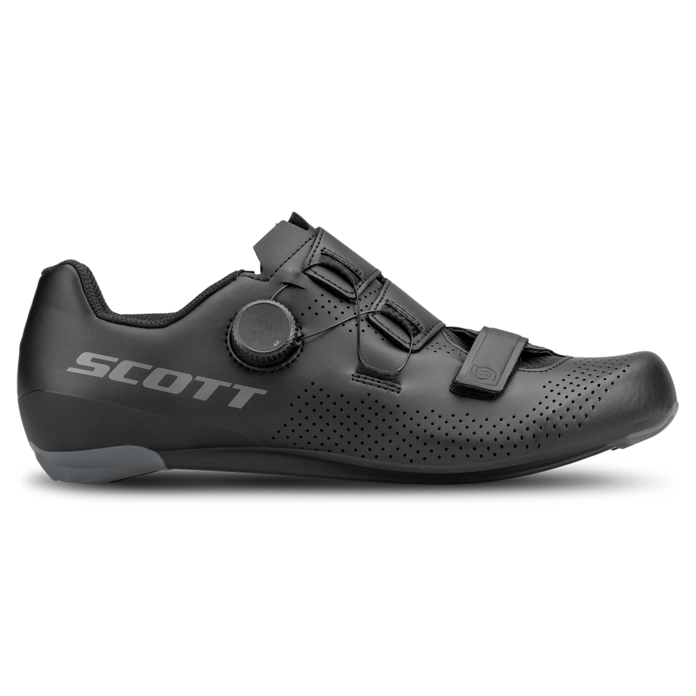 SCOTT Road Team BOA® Shoe in Matt Black/Dark Grey, view 3