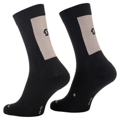 SCOTT Block Stripe Crew Sock in Black/Faded Pink, view 2