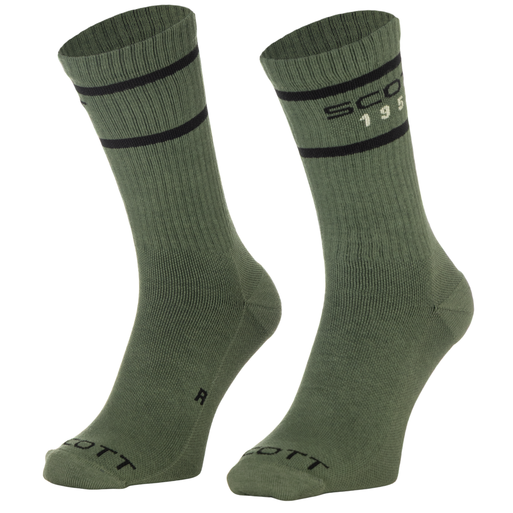 SCOTT Retro Casual Crew Sock (Pack 3) in Tranquil Green, main view